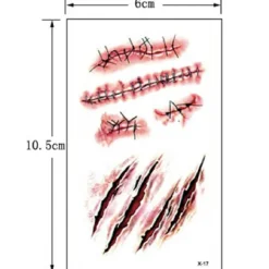 Otego Halloween - Sårtatuering / Tatuering stickers NHT - 024><noscript><img width=