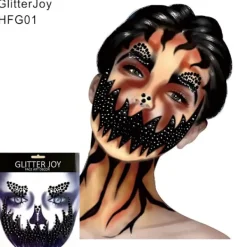 KOOLYOU Halloween 1 stycke pumpa smink klistermärke för män> Smink