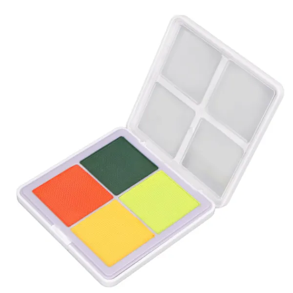 Halloween Ansikte Kroppsmålningspalett 4 Färger Matt Smink för Barn Vuxna Cosplay Party 40g> Smink