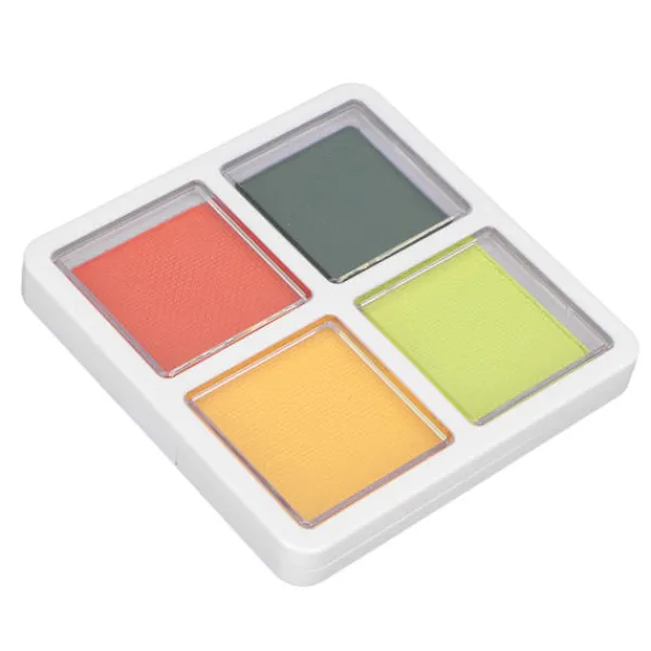 Halloween Ansikte Kroppsmålningspalett 4 Färger Matt Smink för Barn Vuxna Cosplay Party 40g> Smink