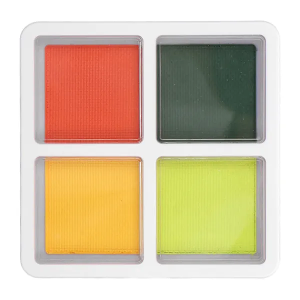 Halloween Ansikte Kroppsmålningspalett 4 Färger Matt Smink för Barn Vuxna Cosplay Party 40g> Smink