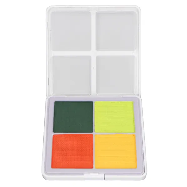 Halloween Ansikte Kroppsmålningspalett 4 Färger Matt Smink för Barn Vuxna Cosplay Party 40g> Smink