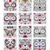 Halloween Ansiktsdekaler Blandad Stil Temporära 12st Papper> Smink