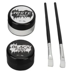 Halloween Ansiktsmålning Kit Svart & Vit Högpigmenterad Ansikts- & Kroppsfärg för DIY Cosplay Temafester> Smink