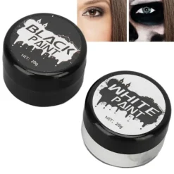 Halloween Ansiktsmålningskit Svart & Vitt Högpigmenterad Ansikts- & Kroppsfärg för DIY Cosplay Temafester> Smink