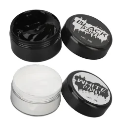 Halloween Ansiktsmålningskit Svart och Vitt Högpigmenterad Ansikts- och Kroppsfärg För DIY Cosplay Temafester><noscript><img width=