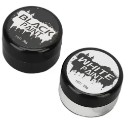 Halloween Ansiktsmålningskit Svart och Vitt Högpigmenterad Ansikts- och Kroppsfärg För DIY Cosplay Temafester><noscript><img width=