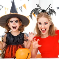 Halloween Bat Spider Pannband Silver><noscript><img width=