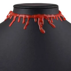 Maskeradjätten.se Halloween bloddroppande halsband blodvampyr vampyrhalsband one size><noscript><img width=