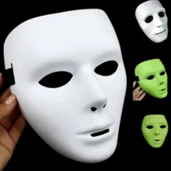 Halloween Cool PVC Kamen Rider Ghost Dans Hip Hop Mask Vit N A4> Masker