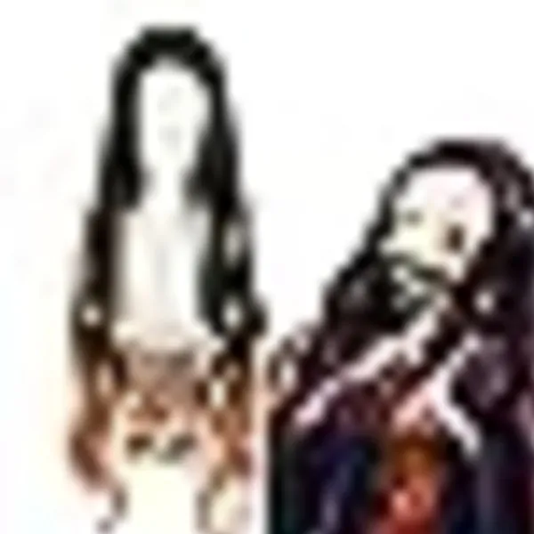 Halloween Cospaly Peruk för Wowen Flickor Barn Lång Vågig Peruk(Svart &> Peruker