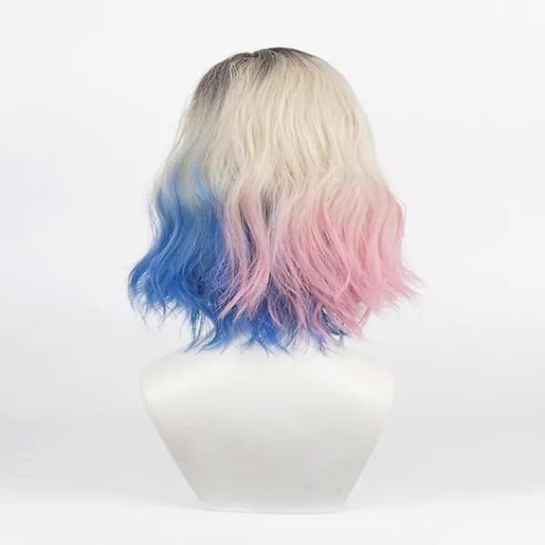 Halloween Cosplay Peruk för Addams Family Wednesday Karaktär Enid Sinclair Kort Vågig Hår Full Peruker Fest Rollspel Kostym Rekvisita> Peruker