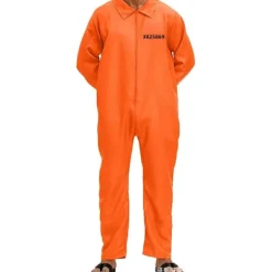 Halloween cosplay-kostymer för fångar, fängelseuniformer, orange overall för fångar C modell 3825869 C modell 3825869{FY} XL> Dräkter