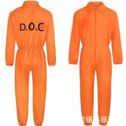 Halloween cosplay-kostymer för fångar, fängelseuniformer, orange overall för fångar C modell 3825869 C modell 3825869{FY} XL> Dräkter
