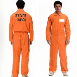 Halloween cosplay-kostymer för fångar, fängelseuniformer, orange overall för fångar C modell 3825869 C modell 3825869{FY} XL><noscript><img width=