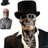 Halloween Dödskallemask, Dödskallemask med Rörlig Käke, Naturlig Latex Helansikts Dödskallemask, Vuxen Dödskallemask, för Cosplay Party Mask> Masker