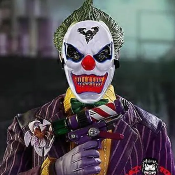 Halloween Dekoration LED Clown Mask, Läskig Självlysande Joker Mask, Halloween Dekoration Jul Karneval Kostym Cosplay Party Mask> Masker