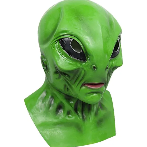 Halloween Dekorationer Halloween Alien Mask, Läskig Alien Mask Latex Mask, Realistiskt Skrynkligt Ansikte Av Halloween Kostymfest Alien Mask Fest Dekoration Props Grön | Fyndiq> Masker