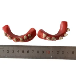 Halloween Dekorationer Proteser Visa Tricksprops Övre och Nedre Tänder><noscript><img width=