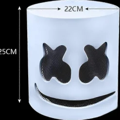 Halloween DJ Marshmello Mask Helmkostym för Fest - WELLNGS><noscript><img width=
