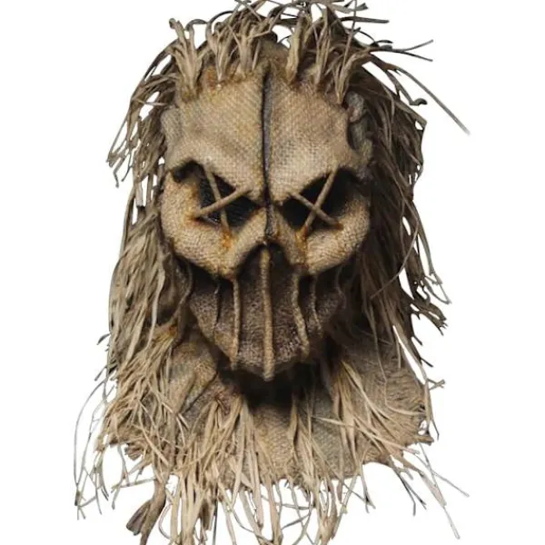 Halloween Fågelskrämma Huvudskydd, Fågelskrämma Mask, Läskig Jutesäck Full> Masker