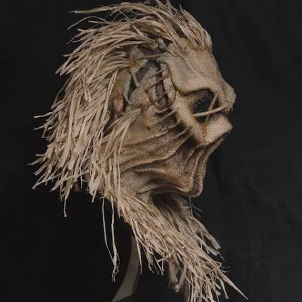 Halloween Fågelskrämma Huvudskydd, Fågelskrämma Mask, Läskig Jutesäck Full> Masker