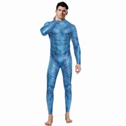 Halloween film cosplay kostym, Avatar rollspelsdräkt, 3D-tryckt jumpsuit för män. XL> Dräkter