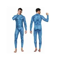 Halloween film cosplay kostym, Avatar rollspelsdräkt, 3D-tryckt jumpsuit för män. XL><noscript><img width=