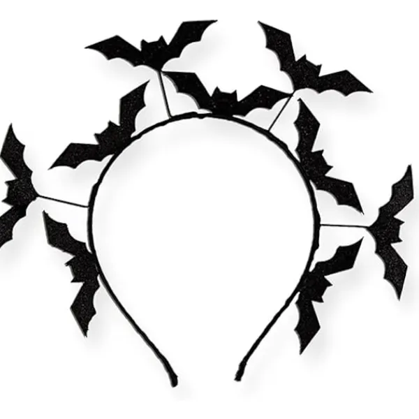 Halloween Fladdermus Hårband | One Size | Svart Glitter Fladdermus Hårband | Halloween Maskerad Kostym Tillbehör | Häx Hatt | För Vuxna Barn Män Kvinnor | Fyndiq> Huvudbonader