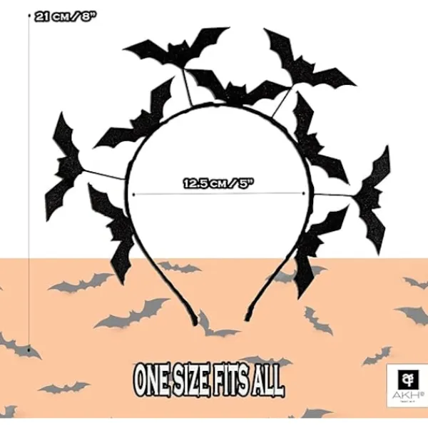 Halloween Fladdermus Hårband | One Size | Svart Glitter Fladdermus Hårband | Halloween Maskerad Kostym Tillbehör | Häx Hatt | För Vuxna Barn Män Kvinnor | Fyndiq> Huvudbonader