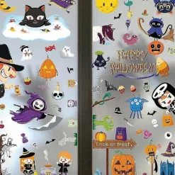 BraVärde Halloween Fönsterdekorationer, söta Halloween Fönsterdekorationer För Fönster-lingling}><noscript><img width=
