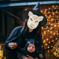 Halloween Fårmask Maskerad Getmask PVC Halv Ansiktsdjur Mask Halloween> Masker