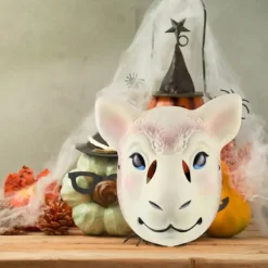 Halloween Fårmask Maskerad Getmask PVC Halv Ansiktsdjur Mask Halloween><noscript><img width=