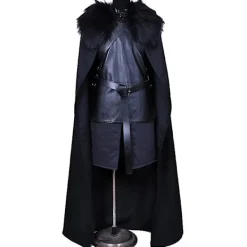 ESTONE Halloween Game of Thrones Jon Cosplay Falsk Pälskrage Kappa Herrkläder Outfit XL> Dräkter