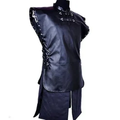 ESTONE Halloween Game of Thrones Jon Cosplay Falsk Pälskrage Kappa Herrkläder Outfit XL><noscript><img width=