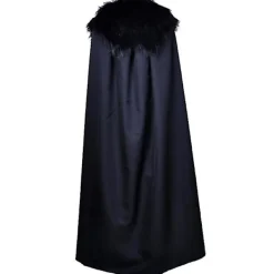 ESTONE Halloween Game of Thrones Jon Cosplay Falsk Pälskrage Kappa Herrkläder Outfit XL><noscript><img width=
