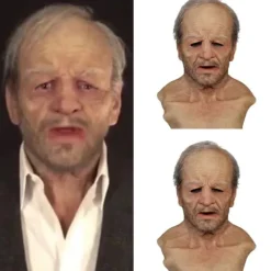 Halloween Gammal Man Latex Mask Cosplay Party Helmask Huvudbonad SQBB_max><noscript><img width=