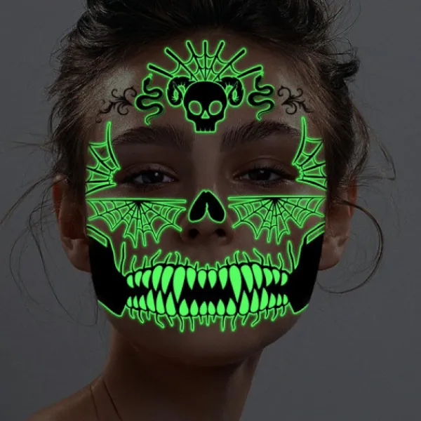 Halloween Glow-in-the-Dark Ansiktsklistermärken> Smink