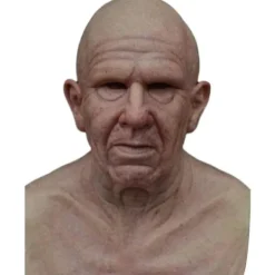 Halloween Gubbmask, Den äldre Gubben Huvudbonader Realistisk Silikonmaskerad Helhuvud Knepig rekvisit> Masker