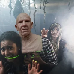 Halloween Gubbmask, Den äldre Gubben Huvudbonader Realistisk Silikonmaskerad Helhuvud Knepig rekvisit><noscript><img width=