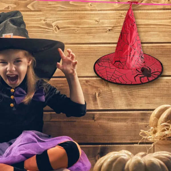 Halloween Hatt Häxhatt DekorationshängeRöd> Huvudbonader