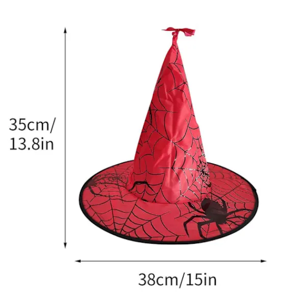 Halloween Hatt Häxhatt DekorationshängeRöd> Huvudbonader