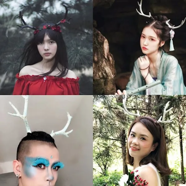 Halloween Hjorthorn Hårprydnad Antlers Huvudbonad Festrekvisita Huvudbonader DIY Rekvisita 2025:e> Huvudbonader