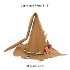Halloween Häxhatt Filt Hatt Halloween Fest Maskerad Cosplay Kostym Tillbehör Fest Dekor> Huvudbonader