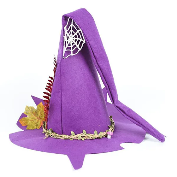 Halloween Häxhatt Filt Hatt Halloween Fest Maskerad Cosplay Kostym Tillbehör Fest Dekor> Huvudbonader