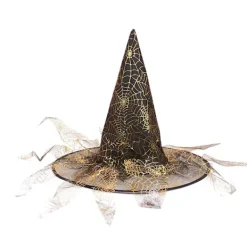 Halloween häxhatt Plisserad trollkarlhatt 1 1 1> Huvudbonader
