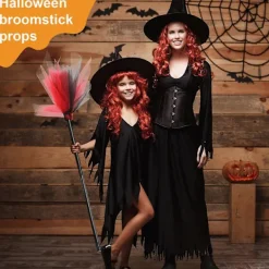 Halloween Häxkvast Trollkarl Cosplay Tillbehör Halloweenfest Rekvisita Realistisk Plastkvast Dekoration för Scenföreställning><noscript><img width=