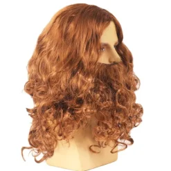 Jettbuying Halloween Jesus Peruk Kostym Rekvisita Lång Lockig Peruk Rolig Brun W One Size><noscript><img width=
