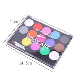 Halloween Jul Julklappar Dekoration 15 Färger Vattenlöslig Ansiktsmålning Kroppsmålning Pigment> Smink