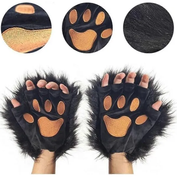 Halloween Katt Räv Varg Mask Set, Pälsig Kostym, Räv Kostym Cosplay Kostym, Halloween, Räv Svans Cosplay, Halloween Räv Mask, Karneval Halloween Party | Fyndiq> Tillbehör